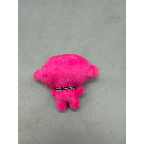 mini Cute Pink Plush Monkey Toy With Heart Face humor READ - Picture 2 of 2